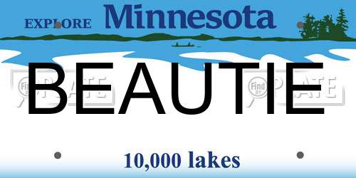 BEAUTIE Minnesota License Plate