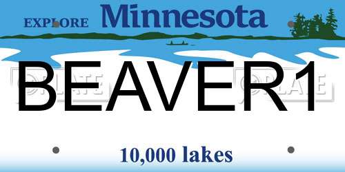 BEAVER1 Minnesota License Plate