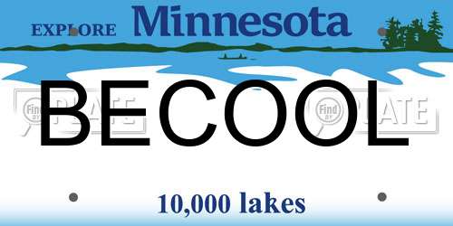 BECOOL Minnesota License Plate