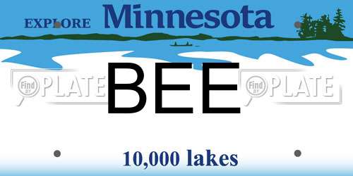 BEE Minnesota License Plate