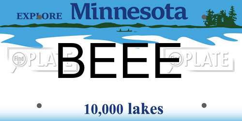 BEEE Minnesota License Plate