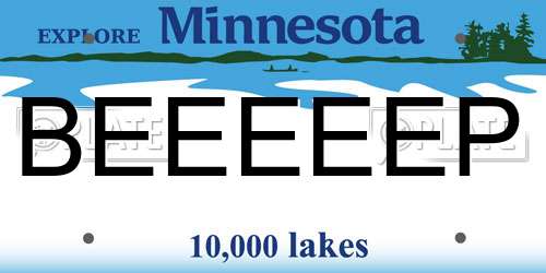 BEEEEEP Minnesota License Plate