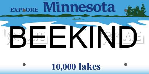 BEEKIND Minnesota License Plate