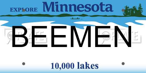 BEEMEN Minnesota License Plate