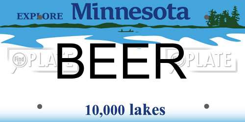 BEER Minnesota License Plate