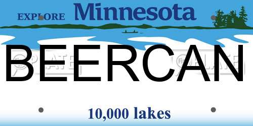 BEERCAN Minnesota License Plate