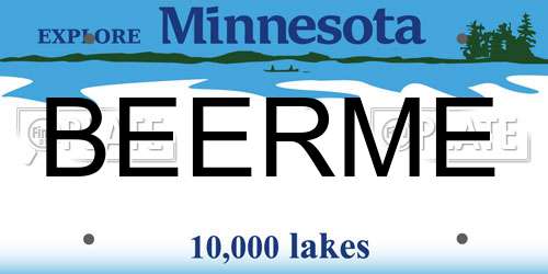BEERME Minnesota License Plate