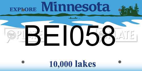 BEI058 Minnesota License Plate