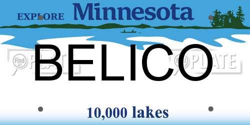 BELICO Minnesota License Plate