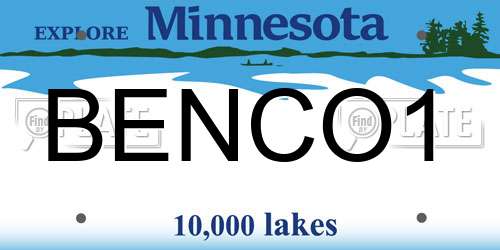 BENCO1 Minnesota License Plate