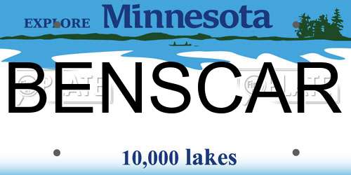 BENSCAR Minnesota License Plate