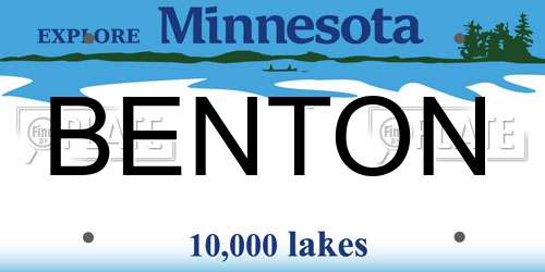 BENTON Minnesota License Plate