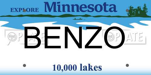 BENZO Minnesota License Plate
