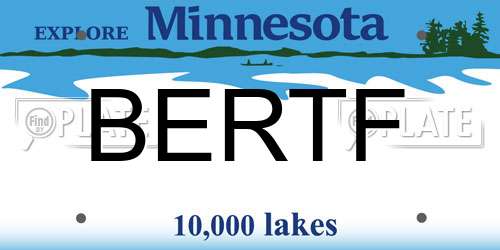 BERTF Minnesota License Plate