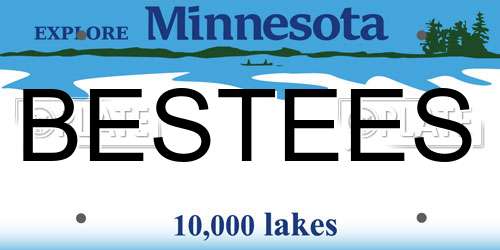 BESTEES Minnesota License Plate