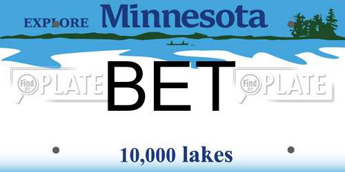 BET Minnesota License Plate