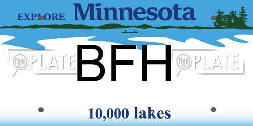 BFH Minnesota License Plate