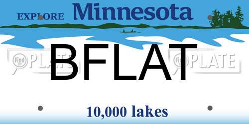 BFLAT Minnesota License Plate
