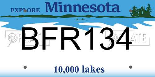 BFR134 Minnesota License Plate