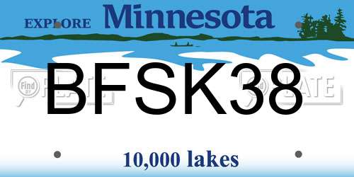 BFSK38 Minnesota License Plate