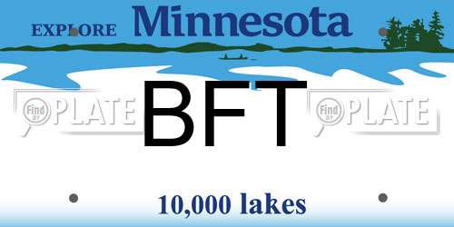 BFT Minnesota License Plate