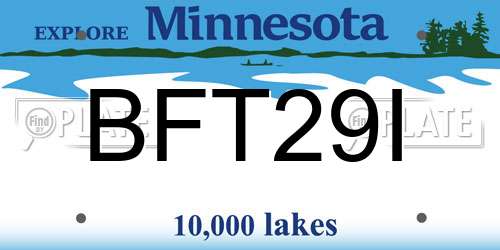 BFT29I Minnesota License Plate