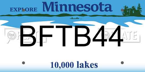BFTB44 Minnesota License Plate
