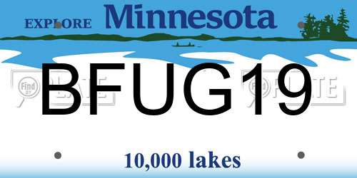 BFUG19 Minnesota License Plate