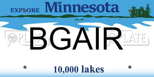 BGAIR Minnesota License Plate