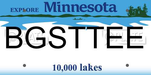 BGSTTEE Minnesota License Plate