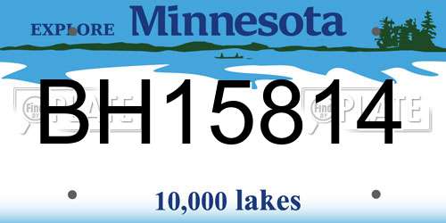 BH15814 Minnesota License Plate