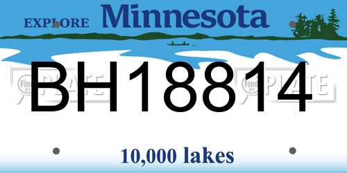 BH18814 Minnesota License Plate