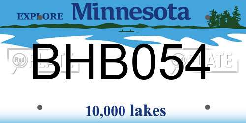 BHB054 Minnesota License Plate