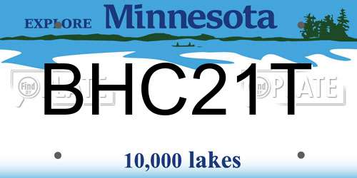 BHC21T Minnesota License Plate