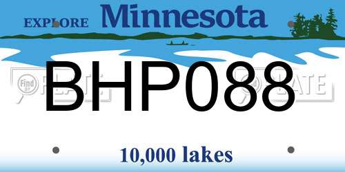 BHP088 Minnesota License Plate