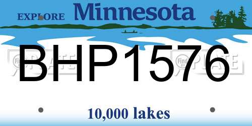 BHP1576 Minnesota License Plate