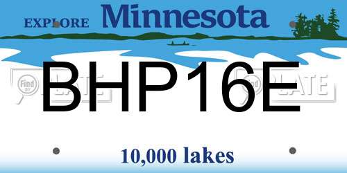 BHP16E Minnesota License Plate