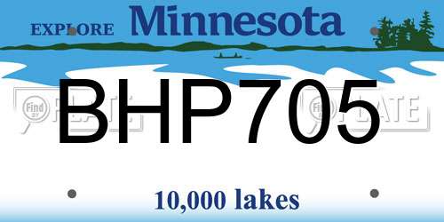 BHP705 Minnesota License Plate