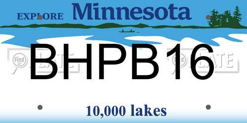 BHPB16 Minnesota License Plate