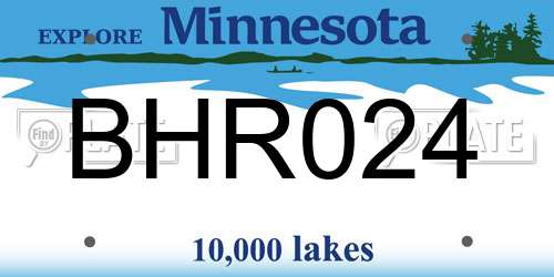 BHR024 Minnesota License Plate