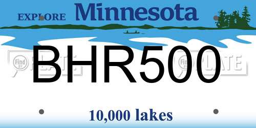 BHR500 Minnesota License Plate