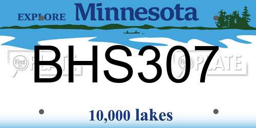 BHS307 Minnesota License Plate