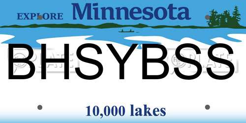 BHSYBSS Minnesota License Plate