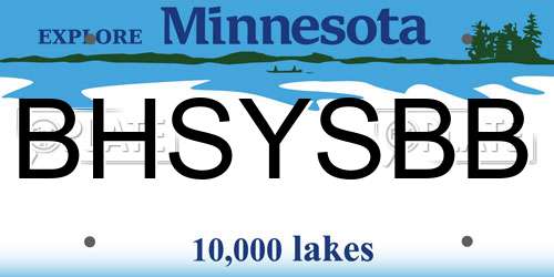 BHSYSBB Minnesota License Plate