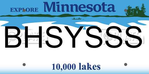 BHSYSSS Minnesota License Plate