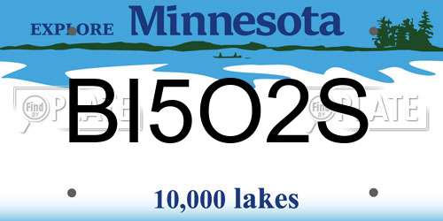 BI5O2S Minnesota License Plate