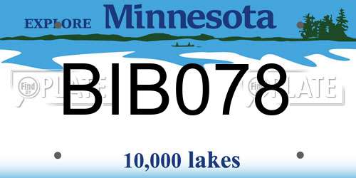 BIB078 Minnesota License Plate