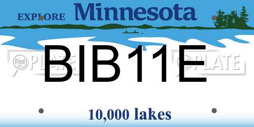 BIB11E Minnesota License Plate