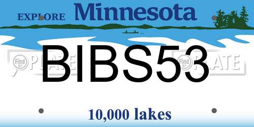 BIBS53 Minnesota License Plate