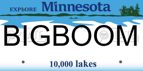 BIGBOOM Minnesota License Plate